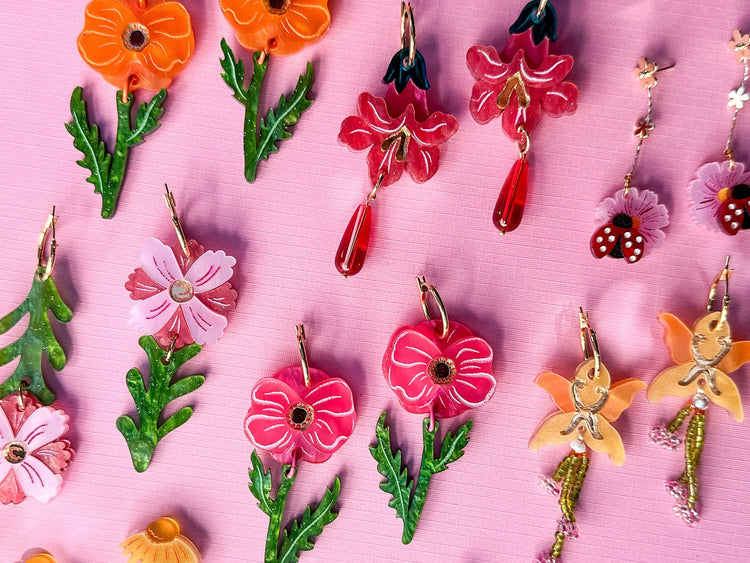 tropical fruit earrings