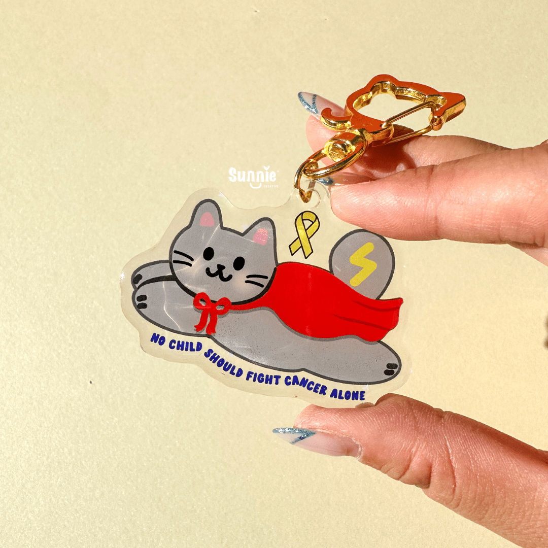 Super Joey Super-Cat Acrylic Keychain & Sticker