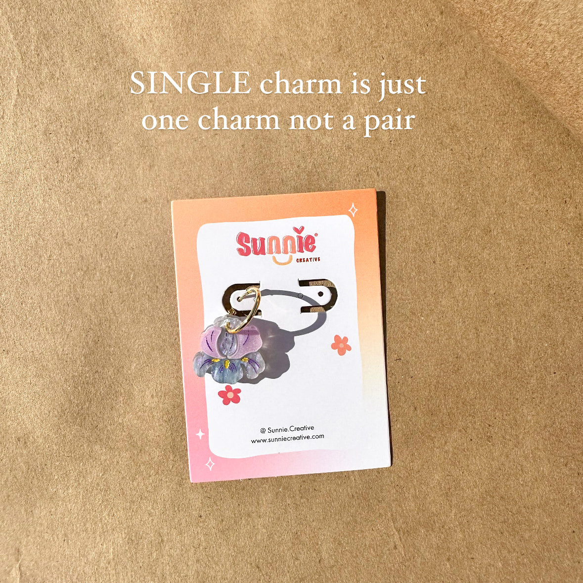 Mini Blue Iris Dangle
