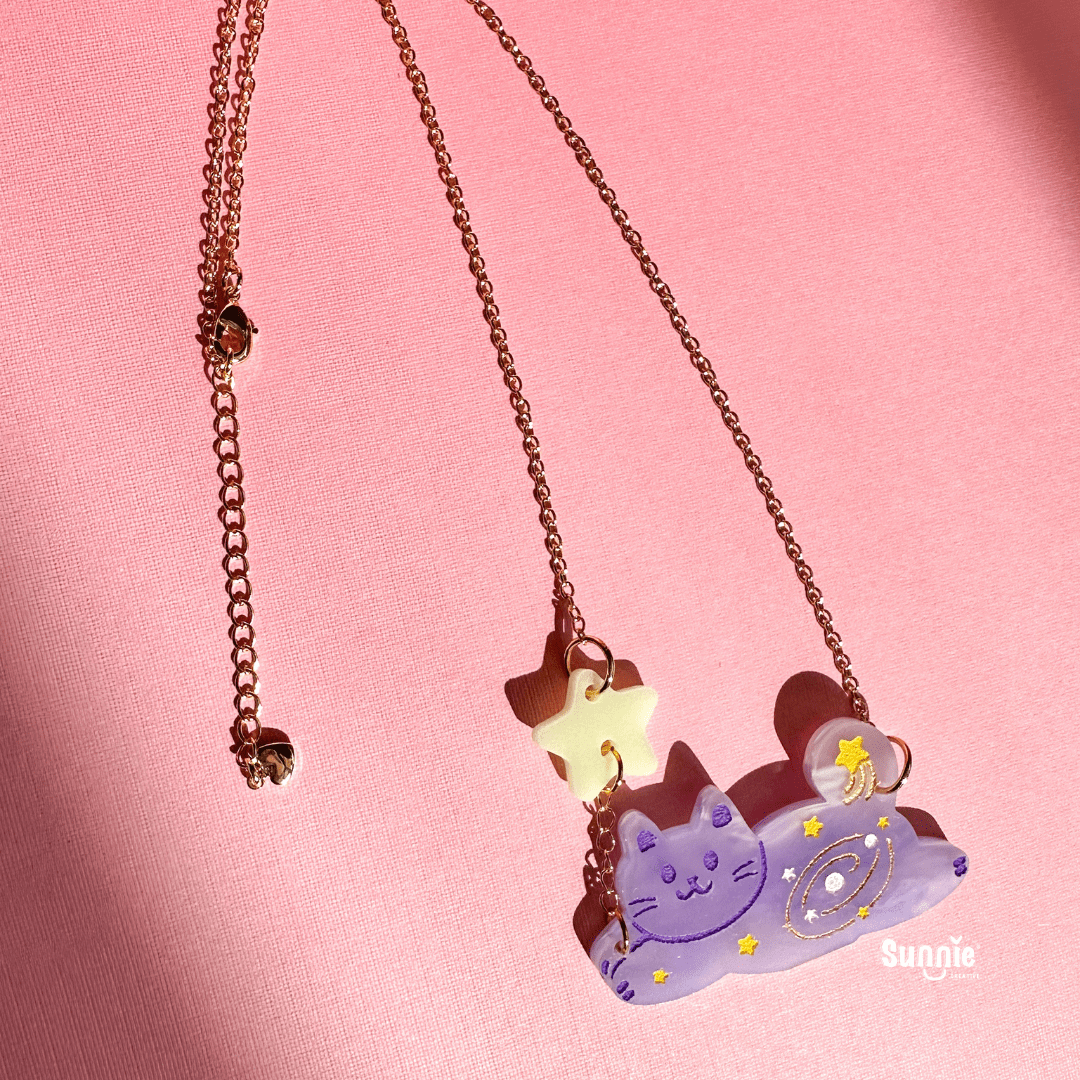 Galaxy Cat Necklace