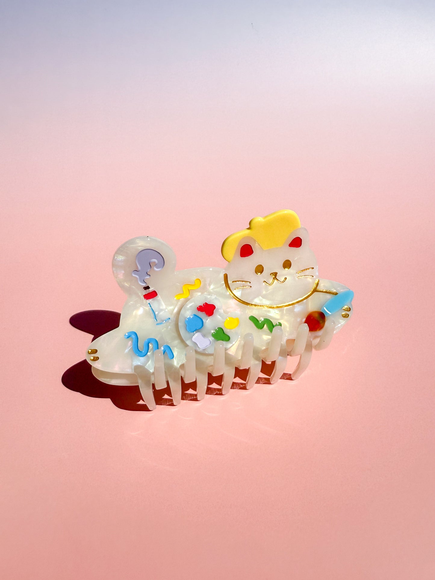 Artist Cat Hair Claw Clip