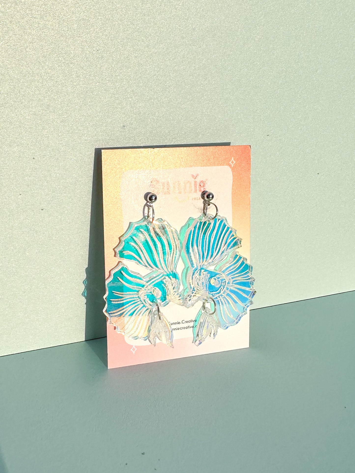 Beta Fish Acrylic Earring