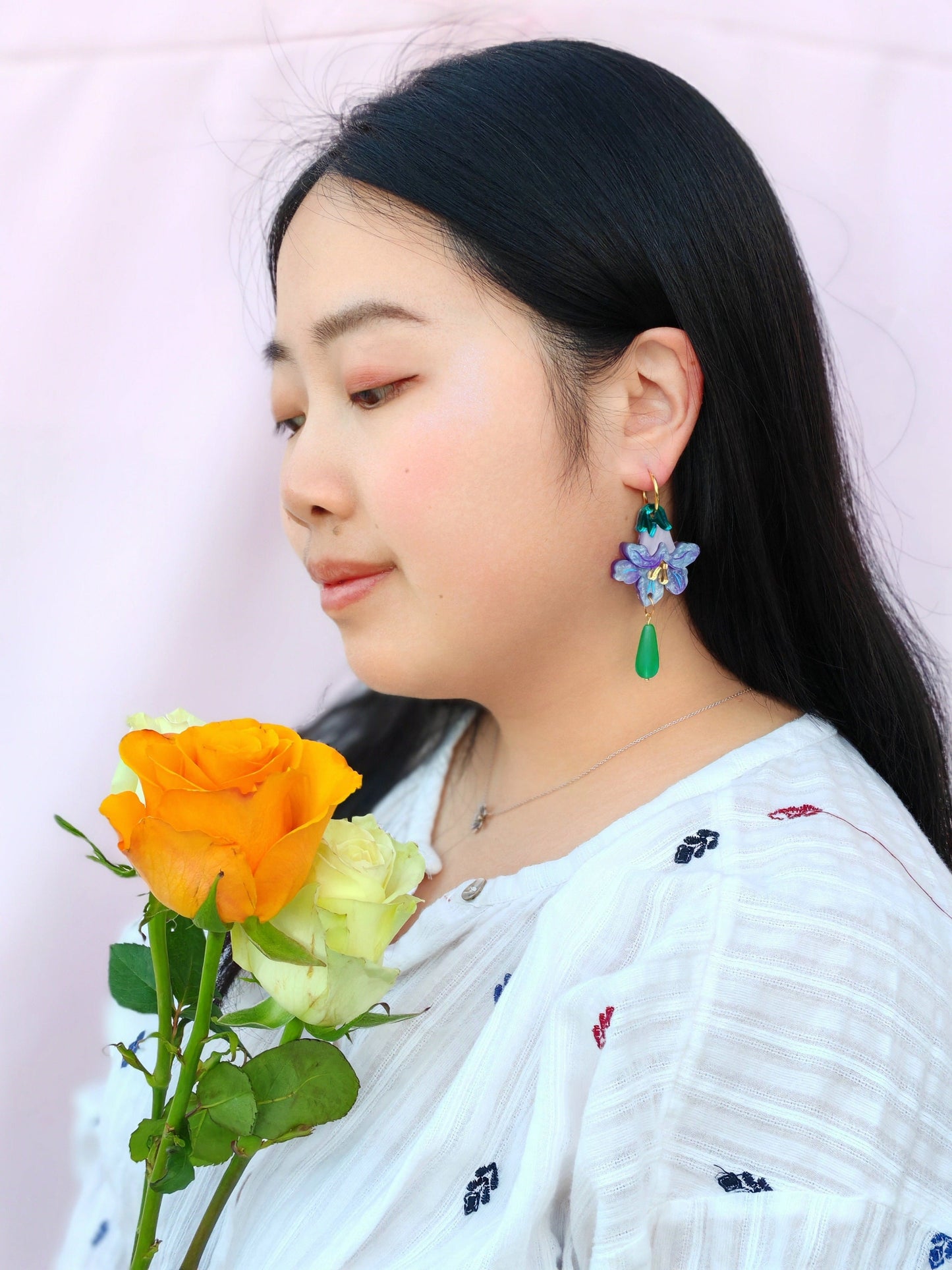 Japanese Morning Glory Bloom//Flower Earring//Spring Flower Earrings//Statement Earring//Acrylic Earring//Gift for Her//Cute Earrings