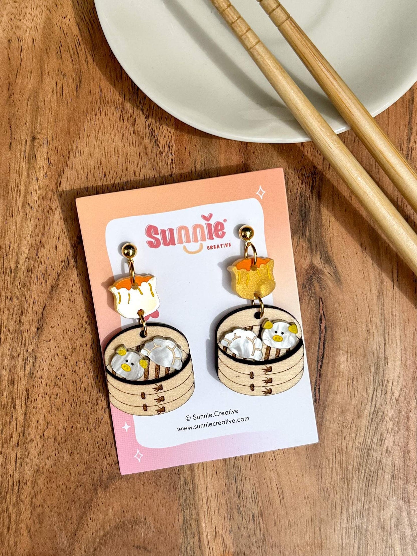 Ramen Earrings//Statement Earring//Acrylic Earrings //Asian Food Earrings//Noodle//Gift for Foodie