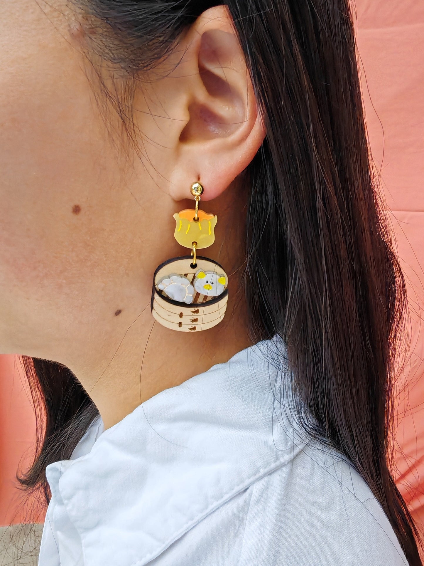 Ramen Earrings//Statement Earring//Acrylic Earrings //Asian Food Earrings//Noodle//Gift for Foodie