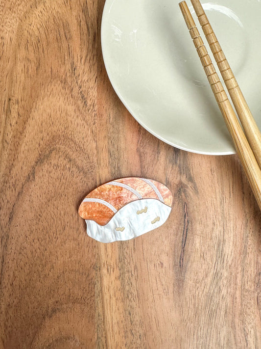 Salmon Sushi Magnet/Brooch//Asian Food Design//Unique Gifts for Her//Gift for Foodie