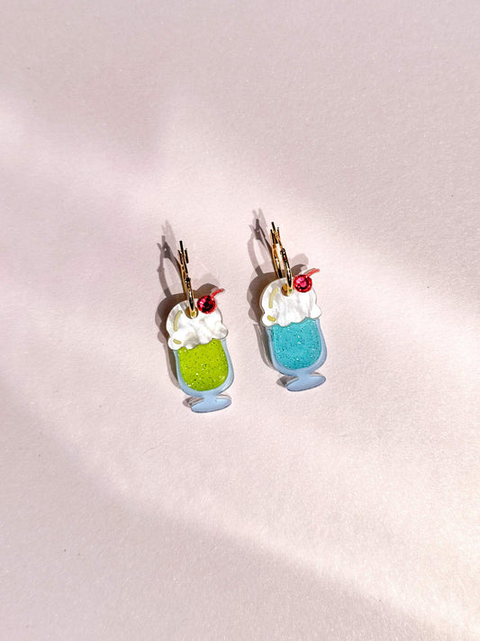 Cream Soda Earrings//Statement Earring//Acrylic Earrings //Asian Food Earrings//Soda Charm//Gift for Foodie//Summer Earrings