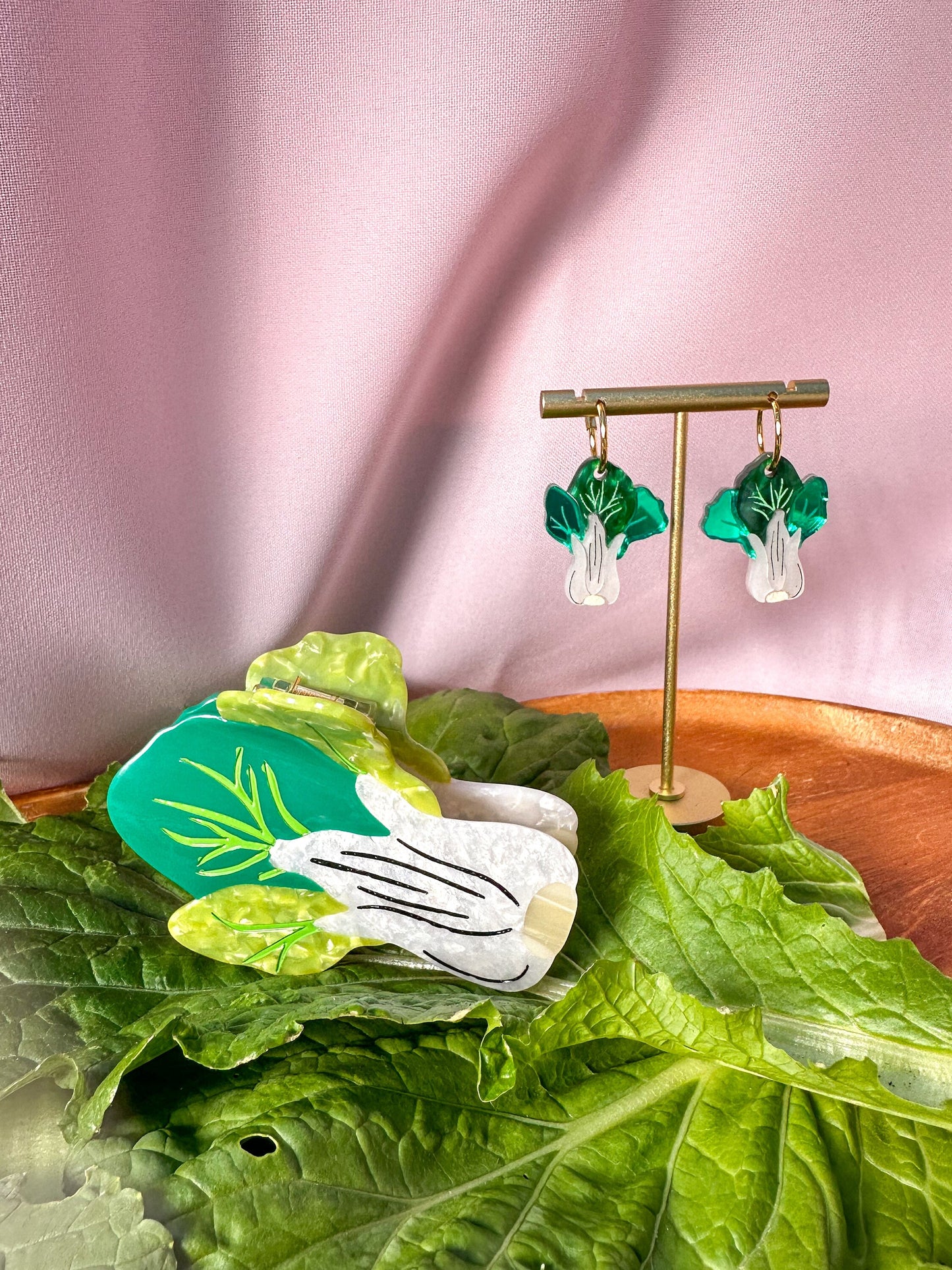 Bok Choy Hair Claw Clip//Trendy Hair Claw//Veggie Hair Clip//Vibrant Fruit Design//Summer Hair Clip//Gift for Fashion Lover/Hair Accessories