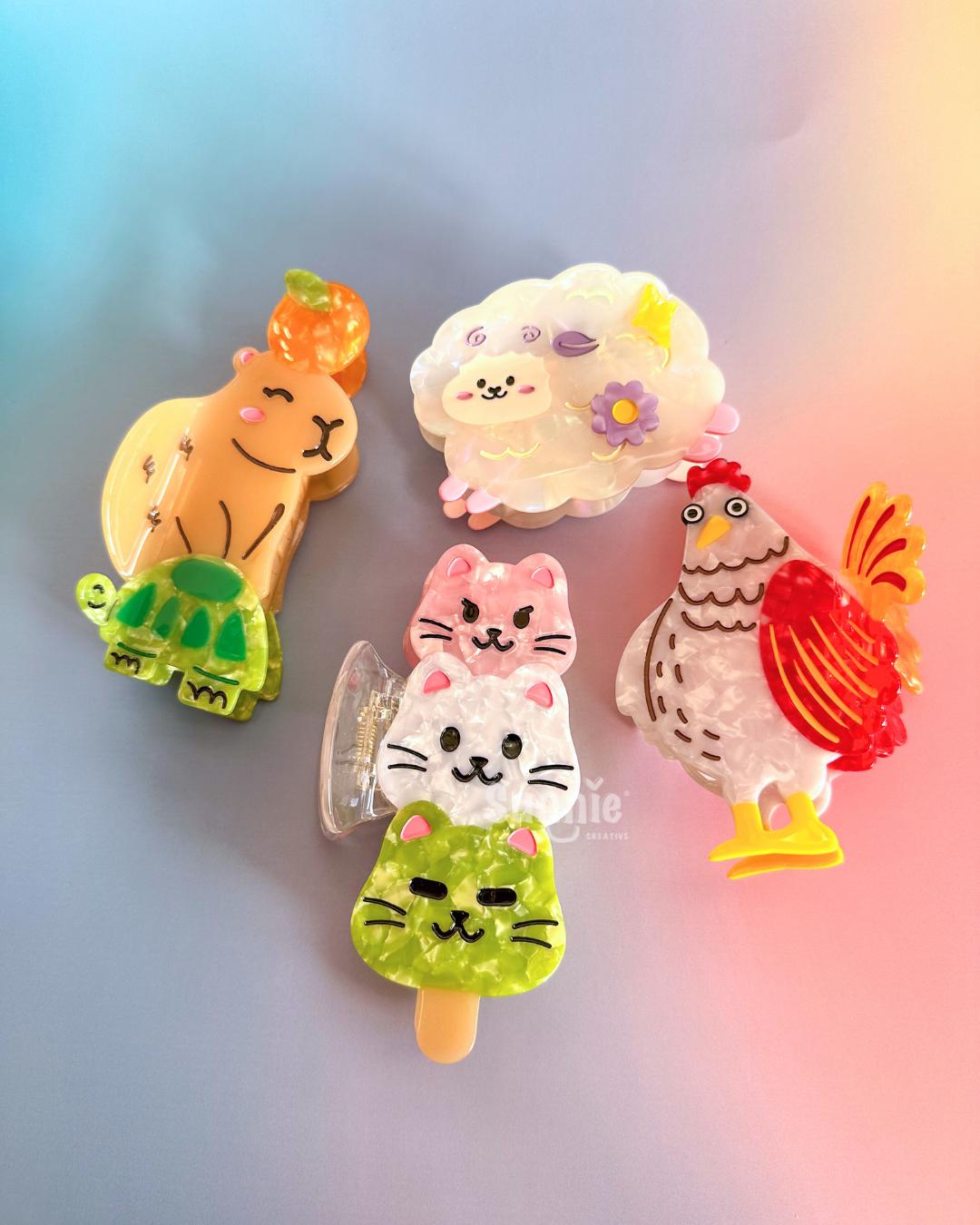 Nugget the Chicken Hair Claw Clip//Cute Animal Hair Accessory for Women//Stylish Chicken Lover Gift//Trendy Hair Claw/Gift for Fashion Lover
