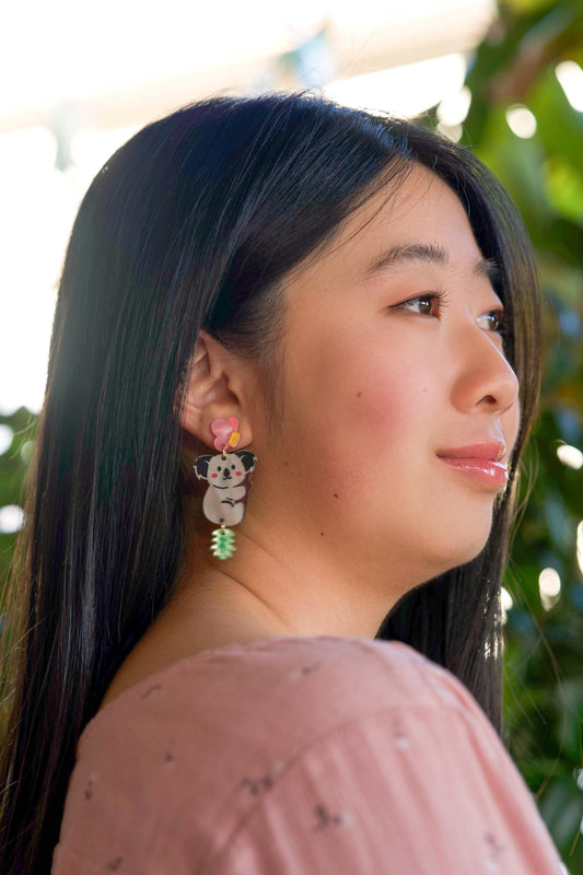 Bobby the Koala Earrings//Spring Earring//Statement Earring//Acrylic Earring//Animal Earrings//Spring Vibes//Gift for Her