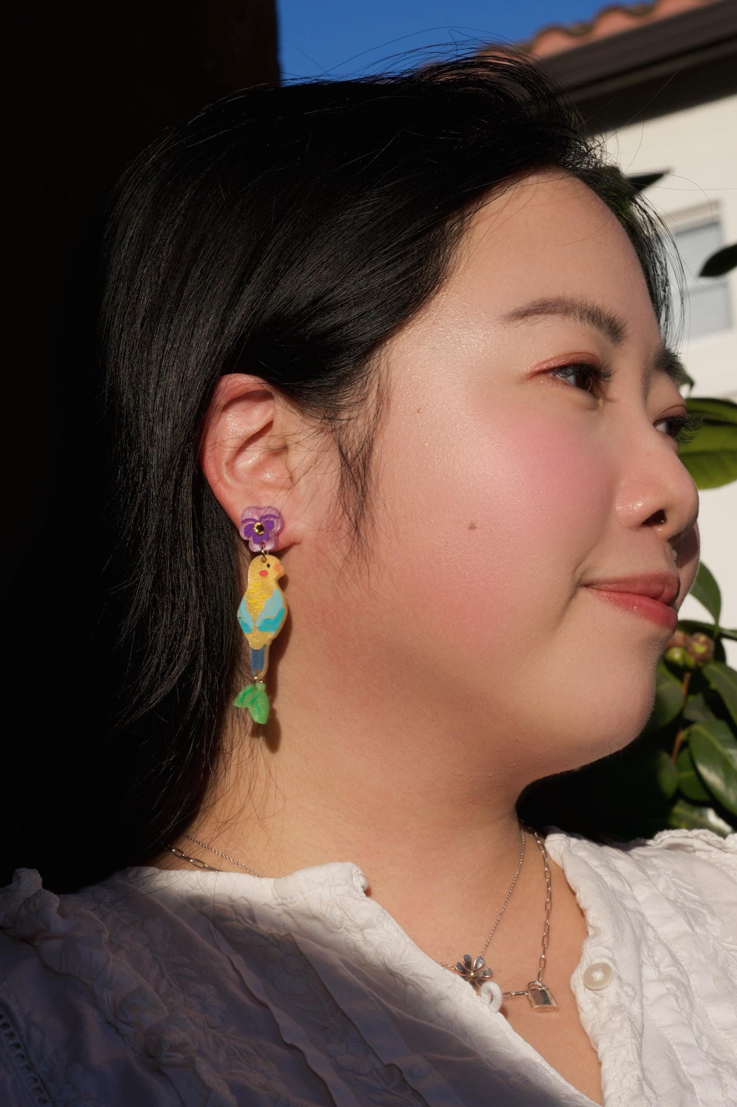 Perry the Parrot Earrings//Spring Earring//Statement Earring//Acrylic Earring//Animal Earrings//Spring Vibes//Gift for Her