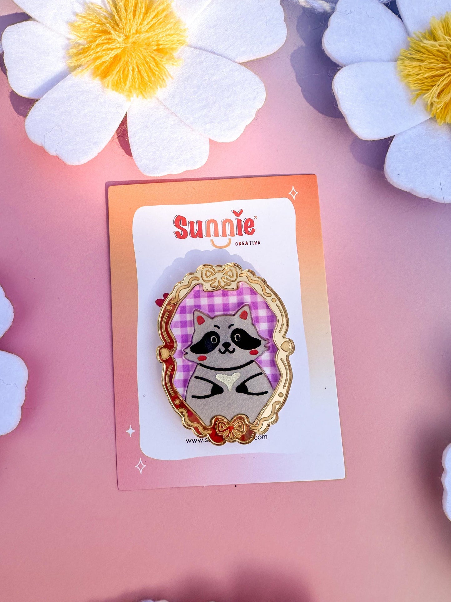 Summer Animal Portraits Frame Magnet/Brooch//Spring Animal Design//Unique Gifts for Her