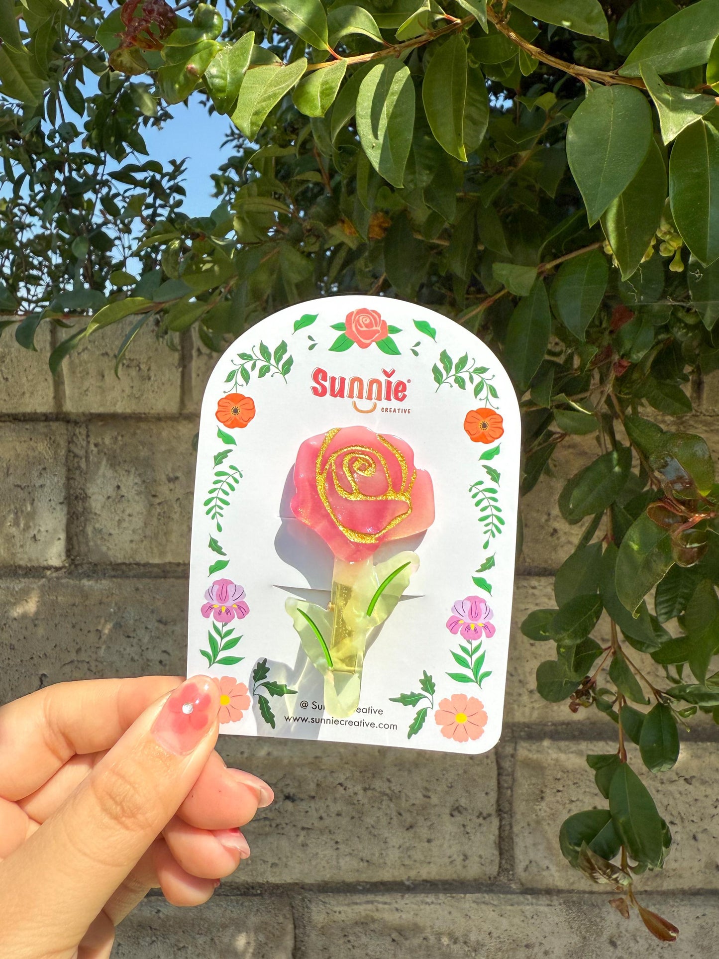 Rose Hair Clip/Brooch//Cute Flower Hair Accessory for Women//Stylish Floral Gift//Trendy Hair Claw//Gift for Fashion Lover