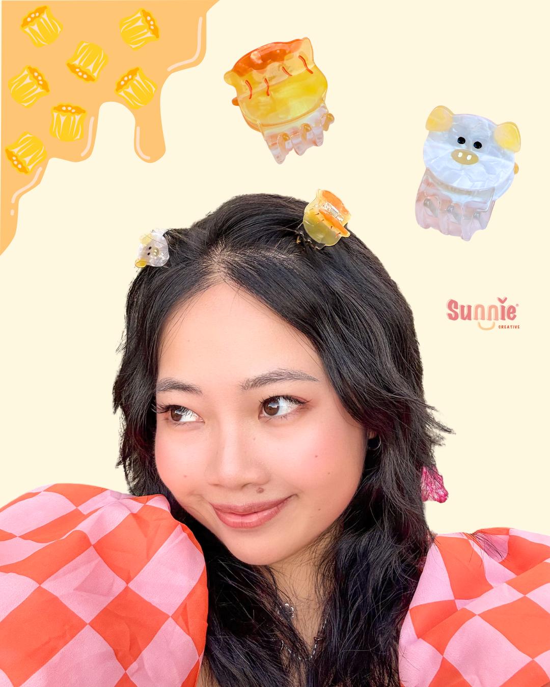 Mini Dim Sum Claw Clip//Cute Asian Food Hair Accessory for Women//Stylish FoodieGift//Trendy Hair Claw//Gift for Fashion Lover