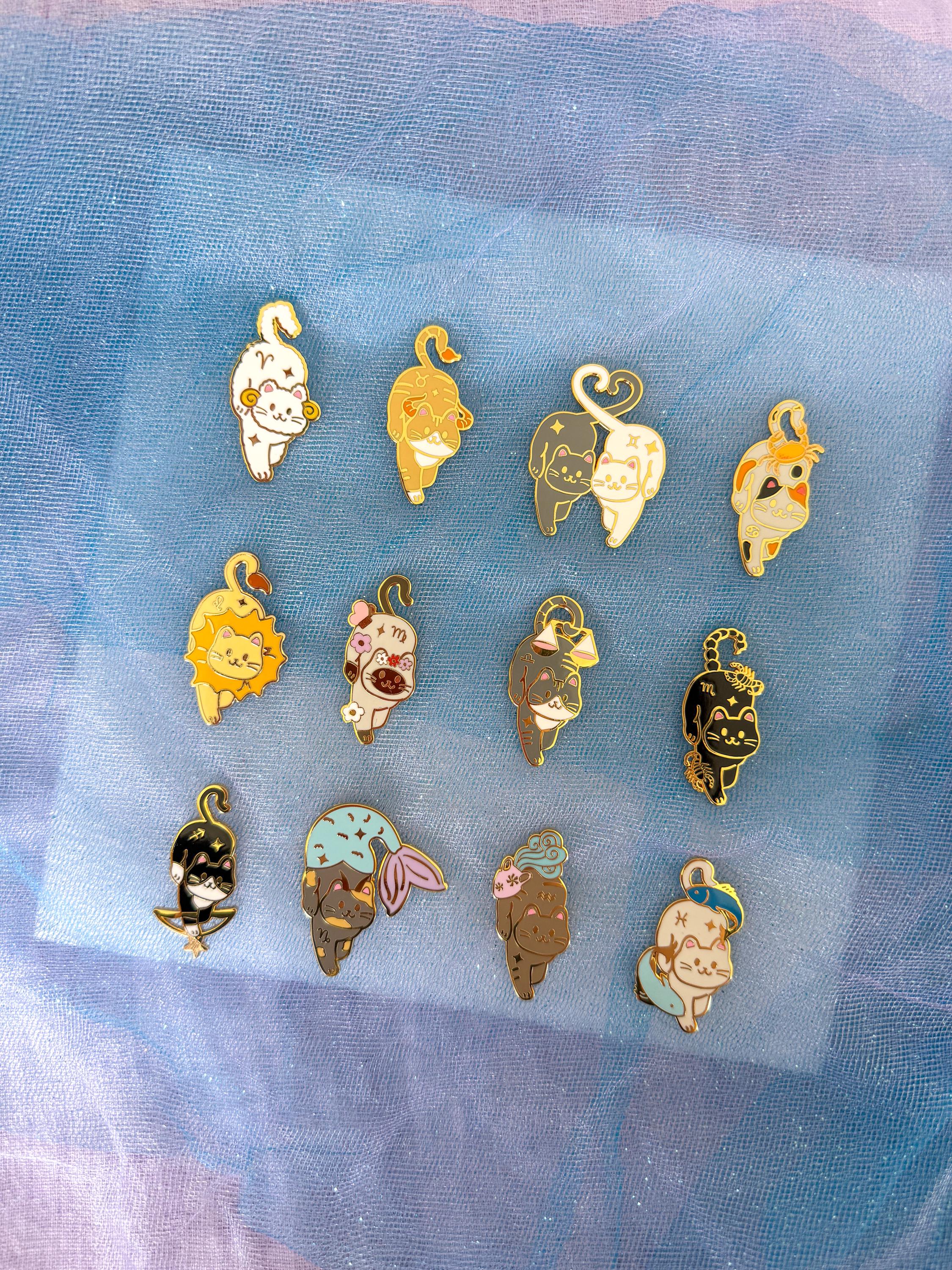 Zodiac Cat Hard Enamel Pin – Sunnie Creative