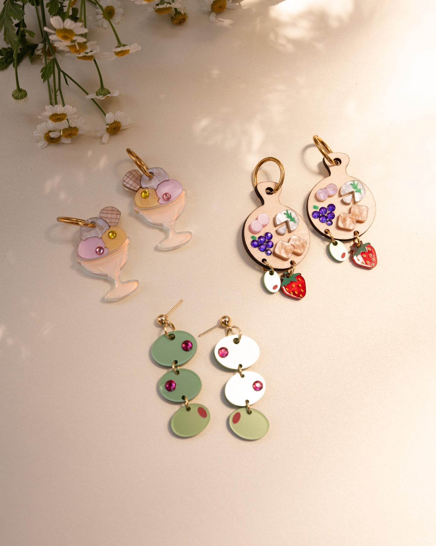 Summer Gelato Earrings//Statement Earring//Acrylic Earring//Summer Earrings//Summer Vibe