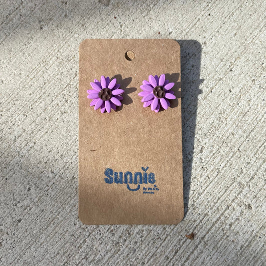 Daisy Studs//Flower Polymer Clay Earrings//Sunflower Studs