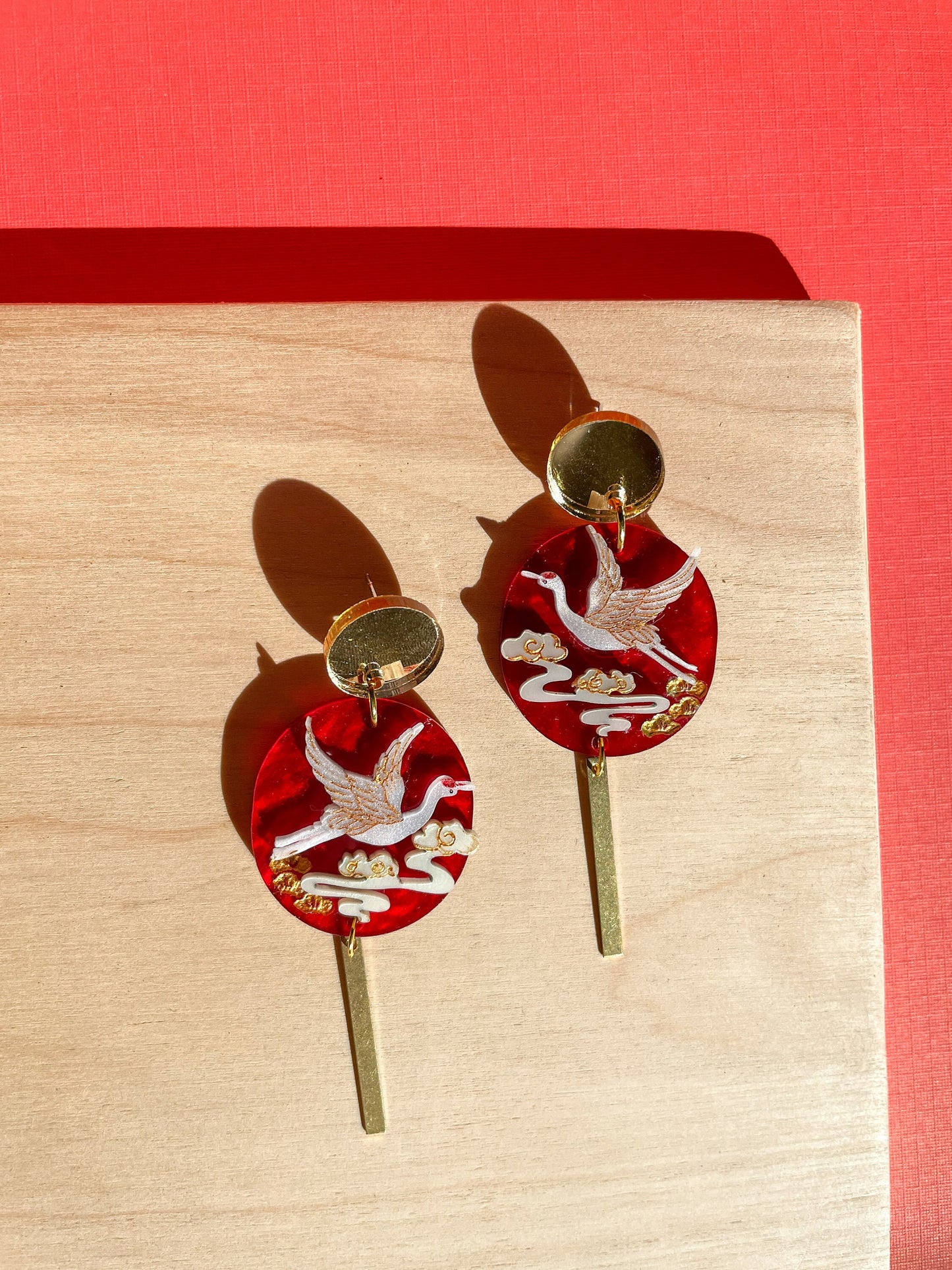 Flying Crane Earrings