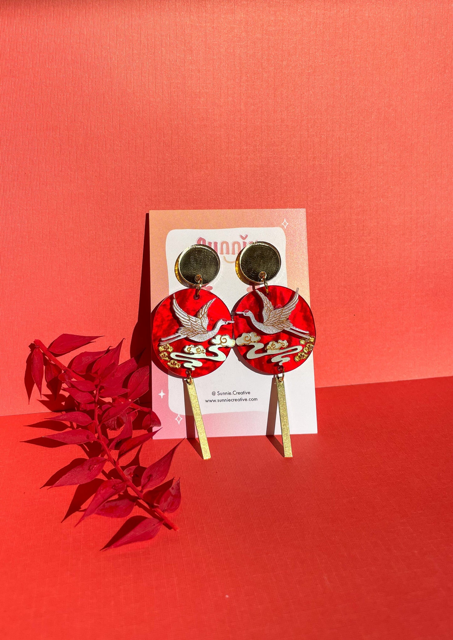 Flying Crane Earrings