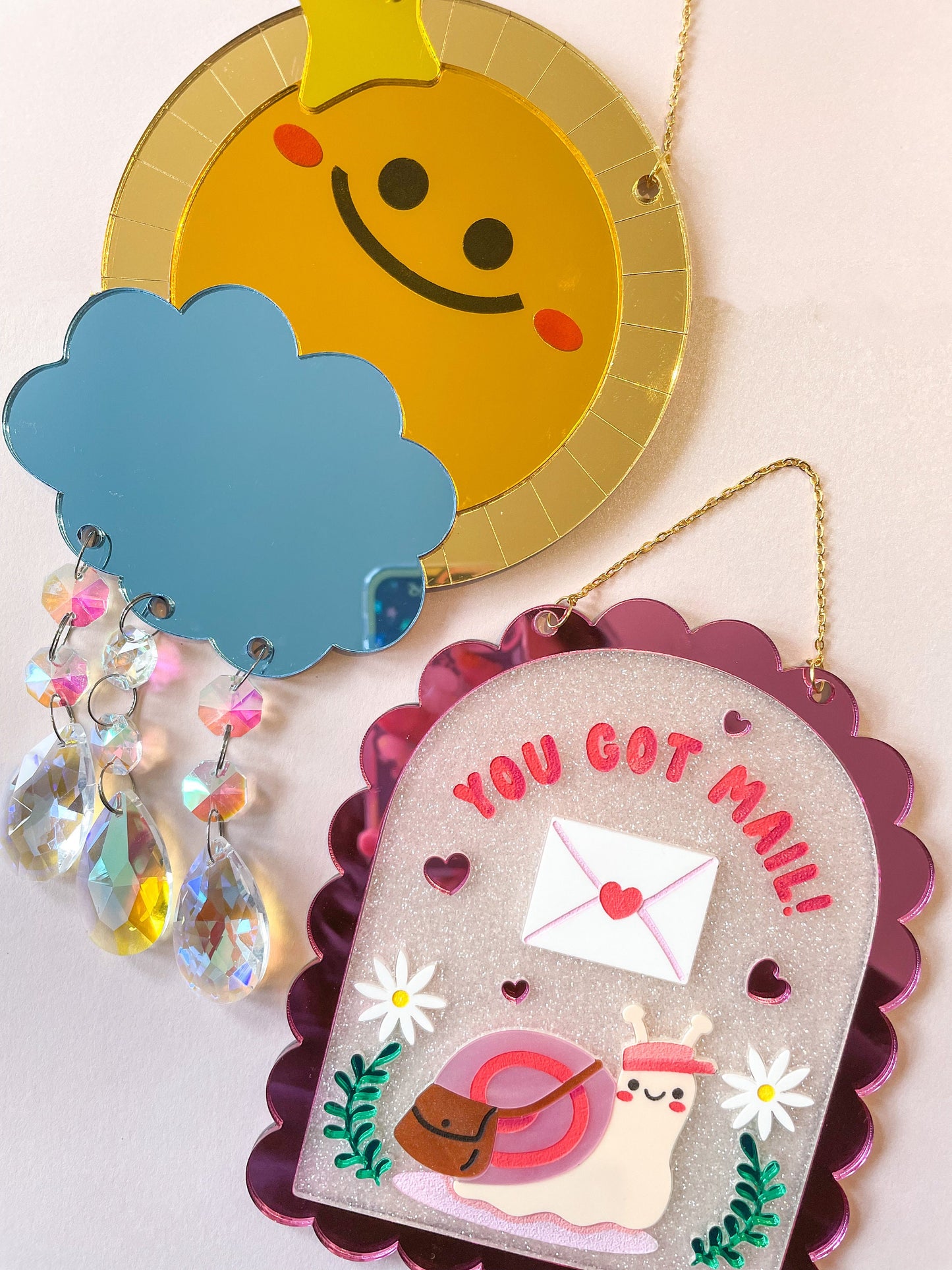 Be the Sunshine Wall Hanging//Mirror Acrylic Sun Decor//Girls Room Decor//Wall Decor// Cute Acrylic Decor// Sun catcher Decor