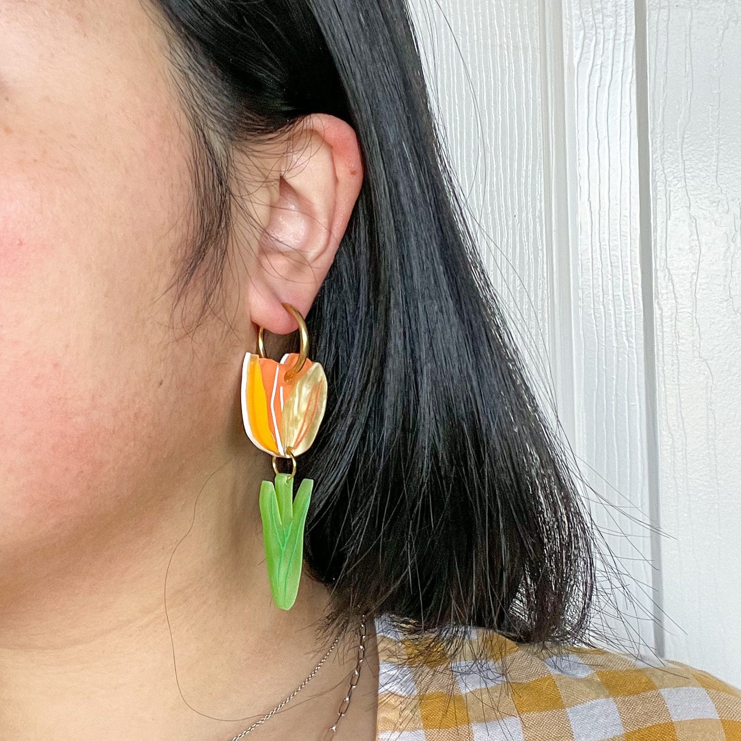 Spring Tulip//Flower Earring//Spring Flower Earrings//Statement Earring//Acrylic Earring//Daisy Earrings//Cute Earrings