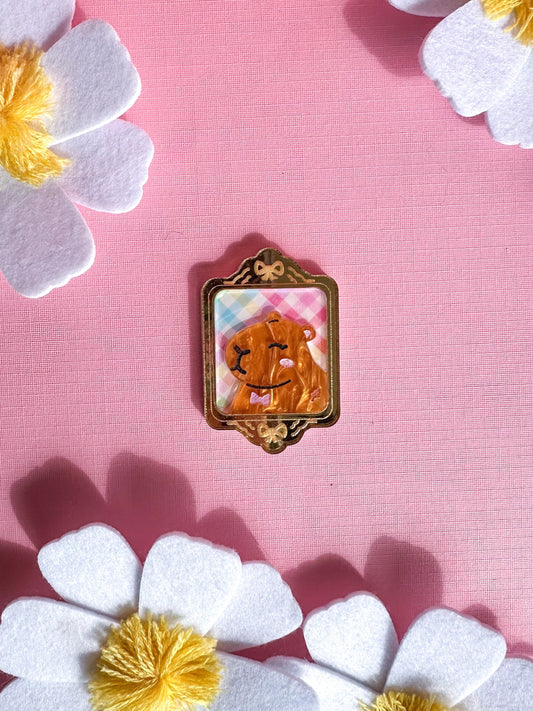 Animal Portraits Frame Magnet/Brooch//Spring Animal Design//Unique Gifts for Her