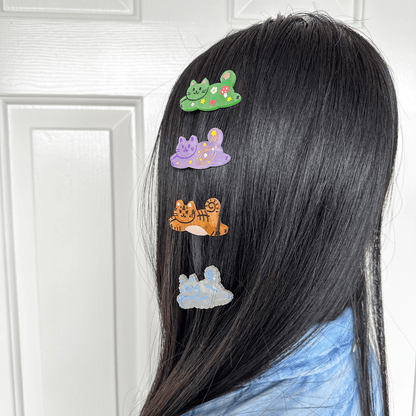 Flying Cat Hair Clips & Pins