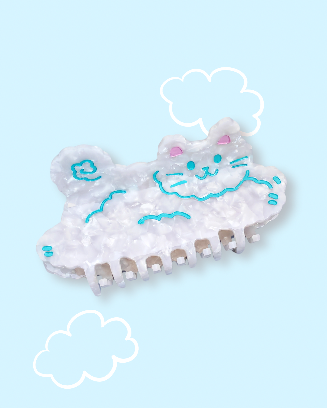 Cloud Cat Hair Claw Clip