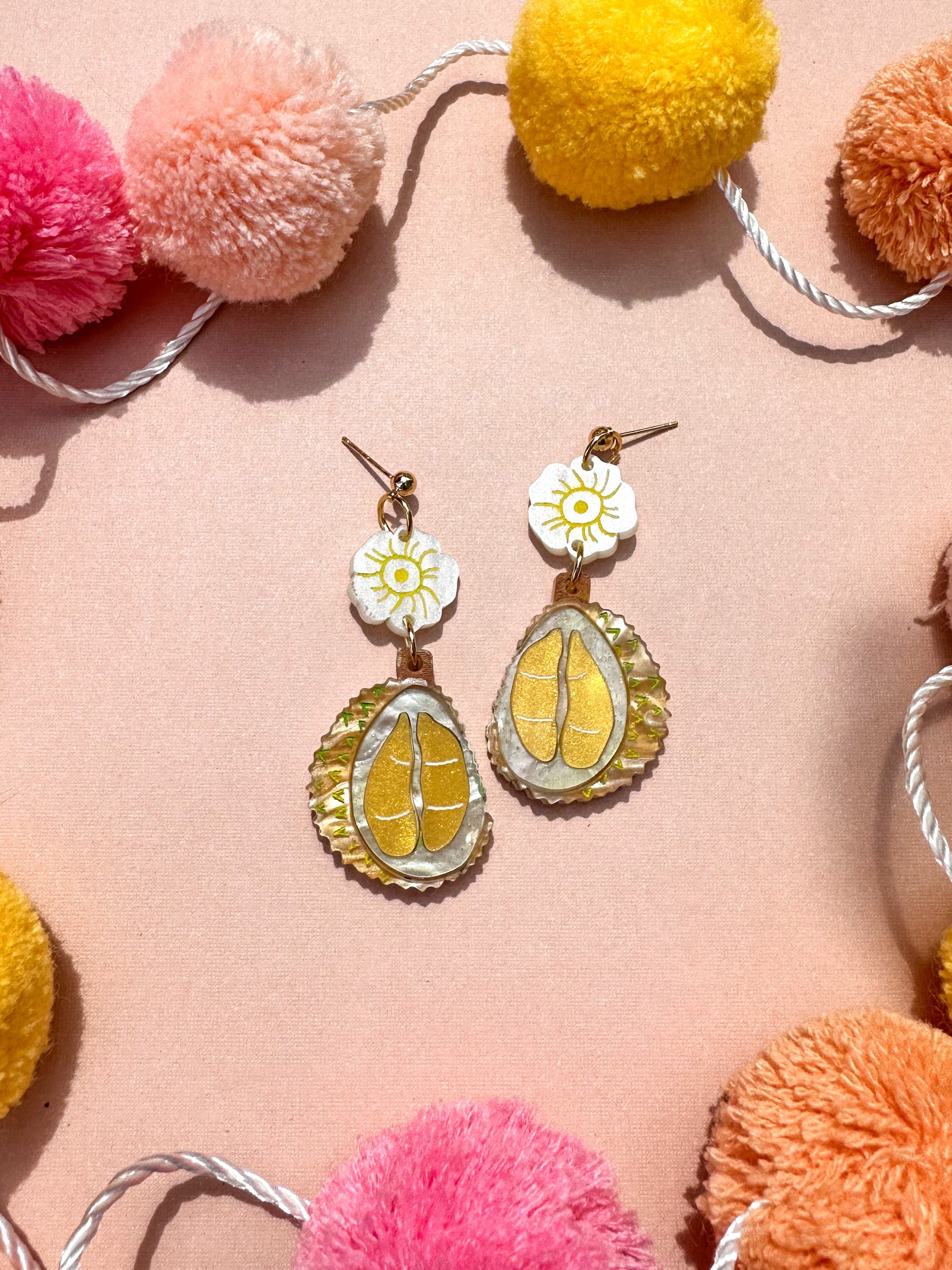 Durian earrings on sale