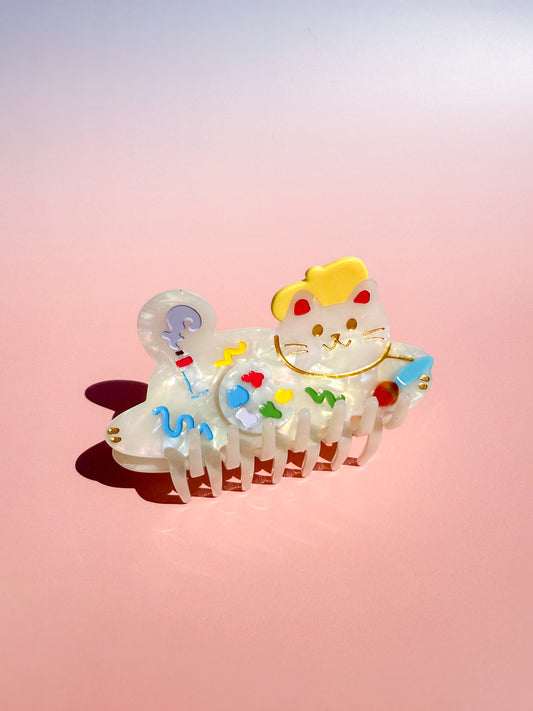 Artist Cat Hair Claw Clip