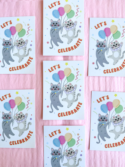 "Let's Celebrate" Postcard