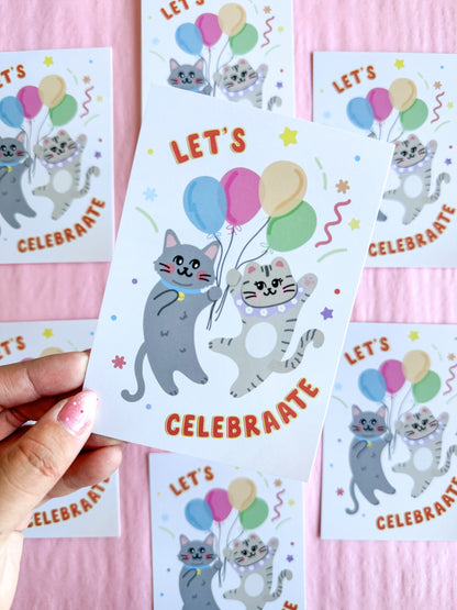 "Let's Celebrate" Postcard