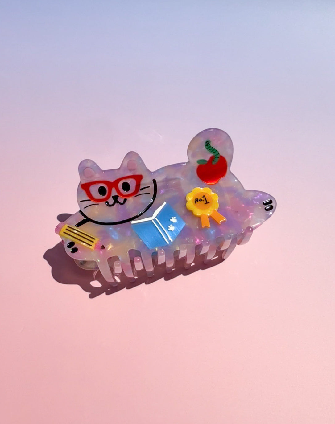 Teacher Cat Hair Claw Clip