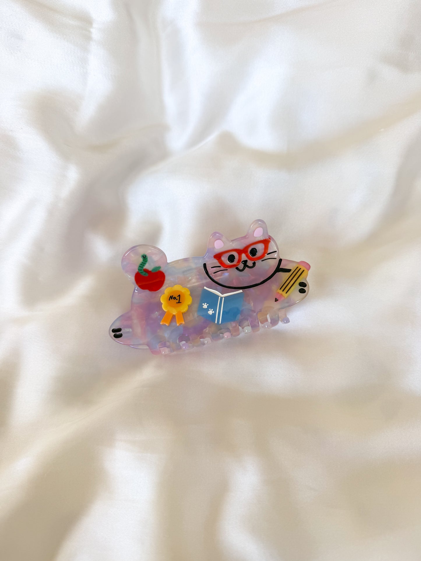 Teacher Cat Hair Claw Clip
