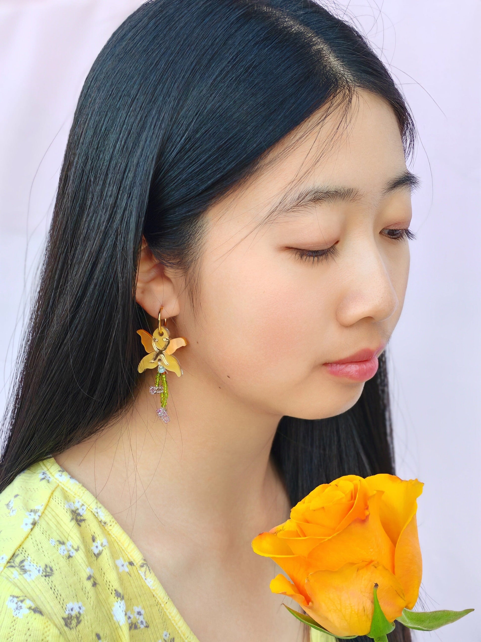 Azalea Dangle//Flower Earring//Spring Flower Earrings//Statement Earring//Acrylic Earring//Gift for Her//Cute Earrings
