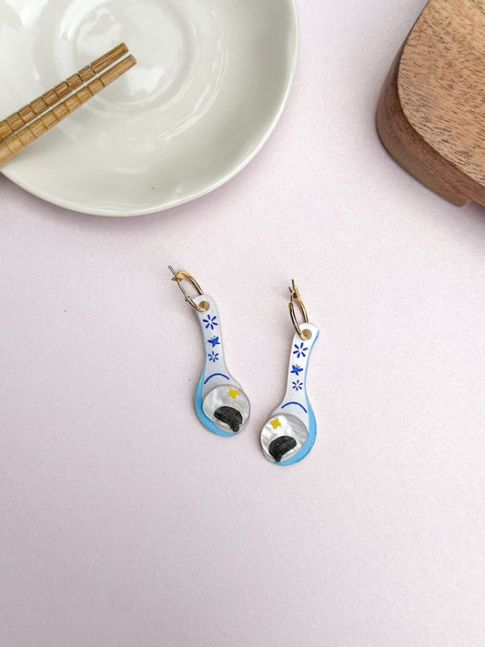 Tang Yuan Earrings//Statement Earring//Acrylic Earrings //Asian Food Earrings//Noodle//Gift for Foodie