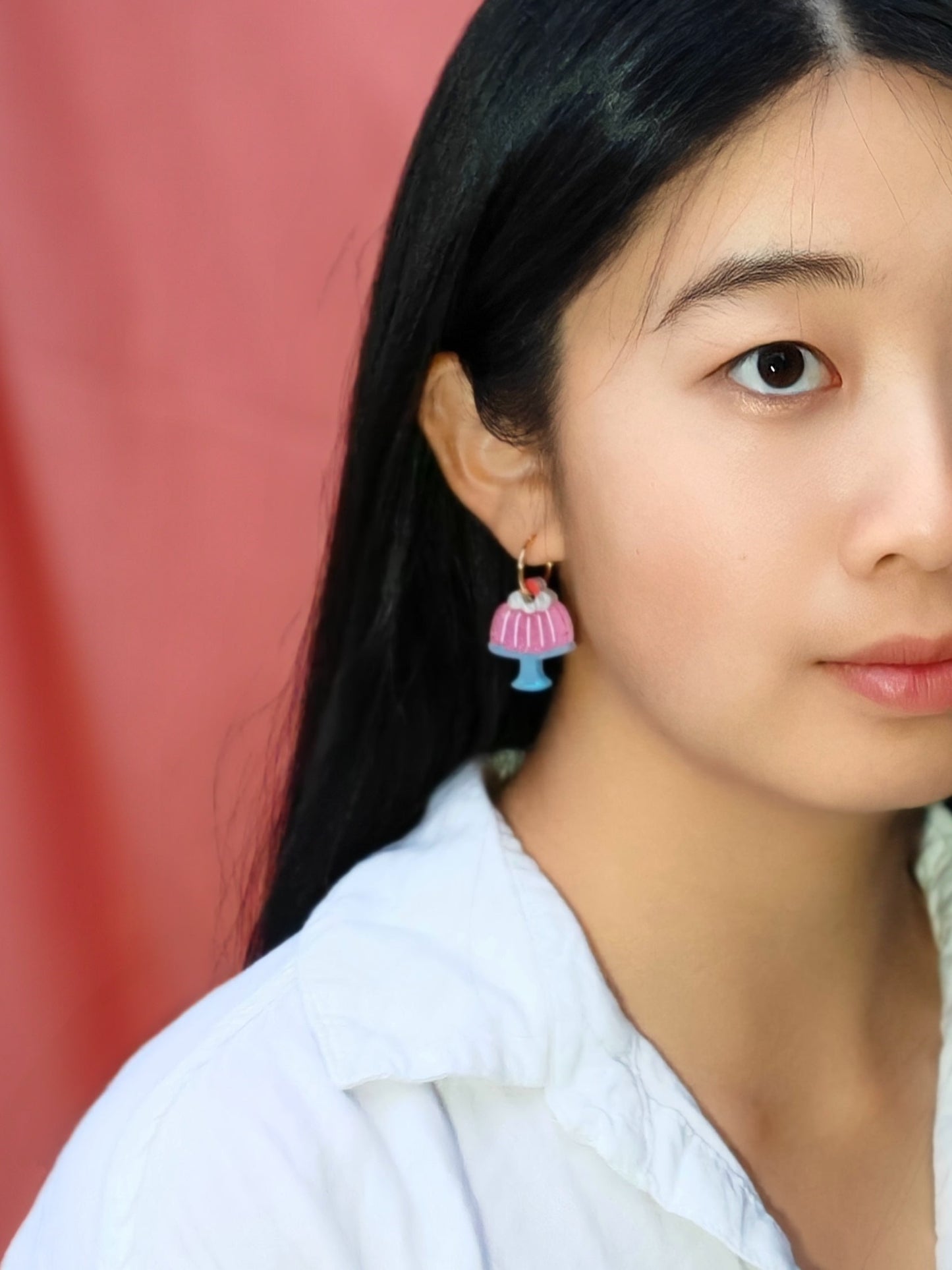 Jello Pudding Earrings//Statement Earring//Acrylic Earrings //Asian Food Earrings//Boba Charm//Gift for Foodie//Asian Dessert