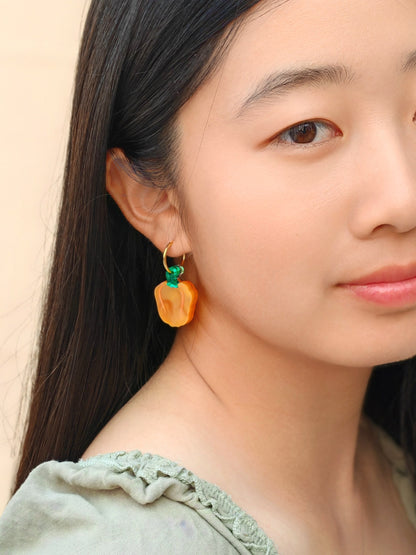 Mini Bell Pepper Dangle//Statement Earring//Acrylic Earring//Vegetables Earrings//Summer Earrings