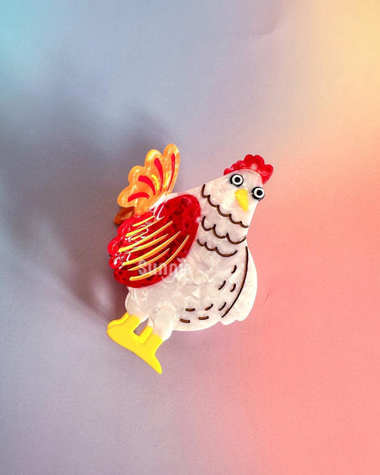 Nugget the Chicken Hair Claw Clip//Cute Animal Hair Accessory for Women//Stylish Chicken Lover Gift//Trendy Hair Claw/Gift for Fashion Lover