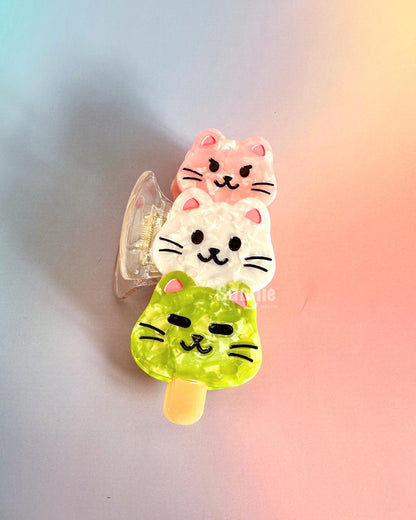 Dango Cat Hair Claw Clip//Cute Animal Hair Accessory for Women//Stylish Chicken Lover Gift//Trendy Hair Claw/Gift for Fashion Lover