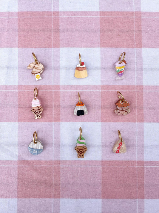 SINGLE Food Charm//Statement Earring//Acrylic Earrings //Asian Food Earrings//Japanese Rice Ball//Gift for Foodie
