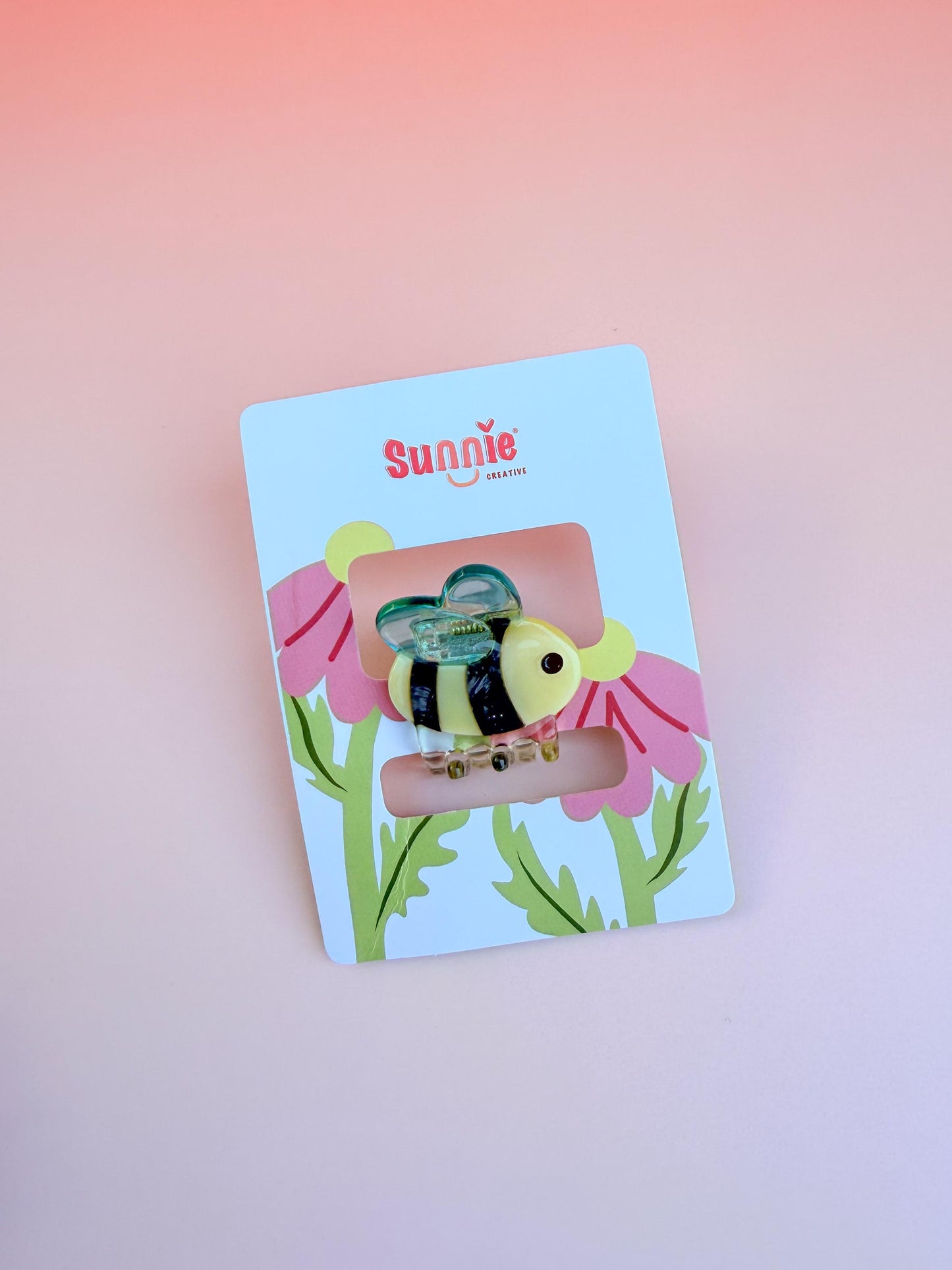 Mini Bee Hair Claw Clip//Cute Bee Hair Accessory for Women//Stylish Floral Gift//Trendy Hair Claw//Gift for Fashion Lover