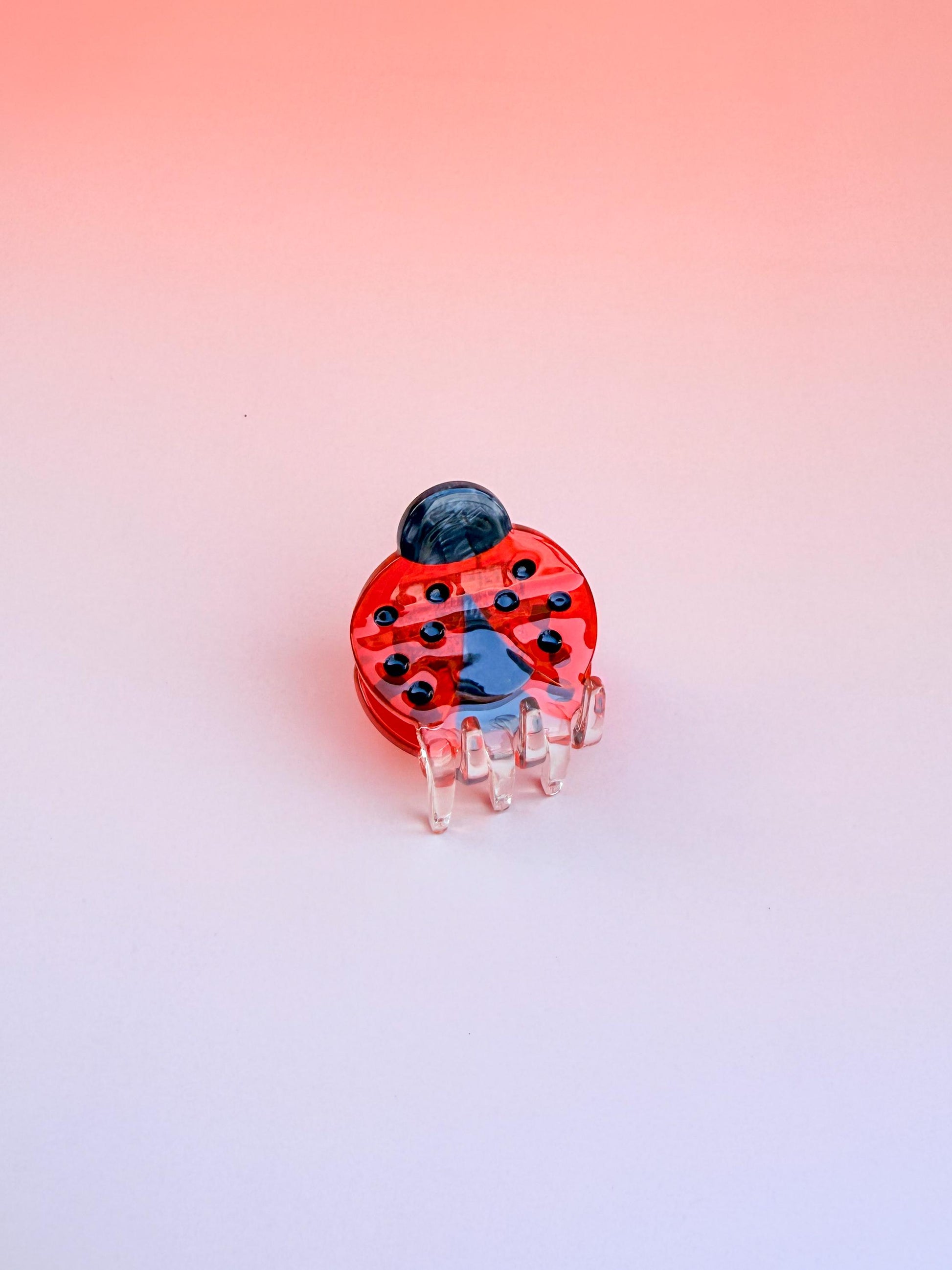 Mini Lady Bug Hair Claw Clip//Cute Lady Bug Hair Accessory for Women//Stylish Floral Gift//Trendy Hair Claw//Gift for Fashion Lover