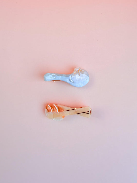 Mini Dim Sum Sushi Clip/Brooch Set//Cute Asian Food Hair Accessory for Women//Stylish Foodie Gift//Trendy Hair Claw//Gift for Fashion Lover