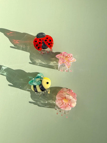 Mini Cherry Blossom Hair Claw Clip//Cute Pink Flower Hair Accessory for Women//Stylish Floral Gift//Trendy Hair Claw//Gift for Fashion Lover