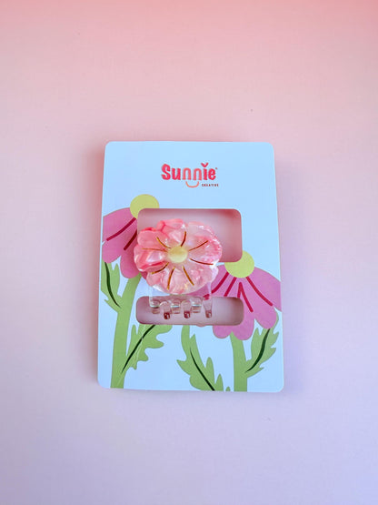 Mini Cherry Blossom Hair Claw Clip//Cute Pink Flower Hair Accessory for Women//Stylish Floral Gift//Trendy Hair Claw//Gift for Fashion Lover