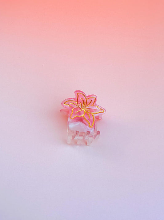 Mini Lily Flower Claw Clip//Cute Floral Hair Accessory for Women//Stylish Floral Gift//Trendy Hair Claw//Gift for Fashion Lover
