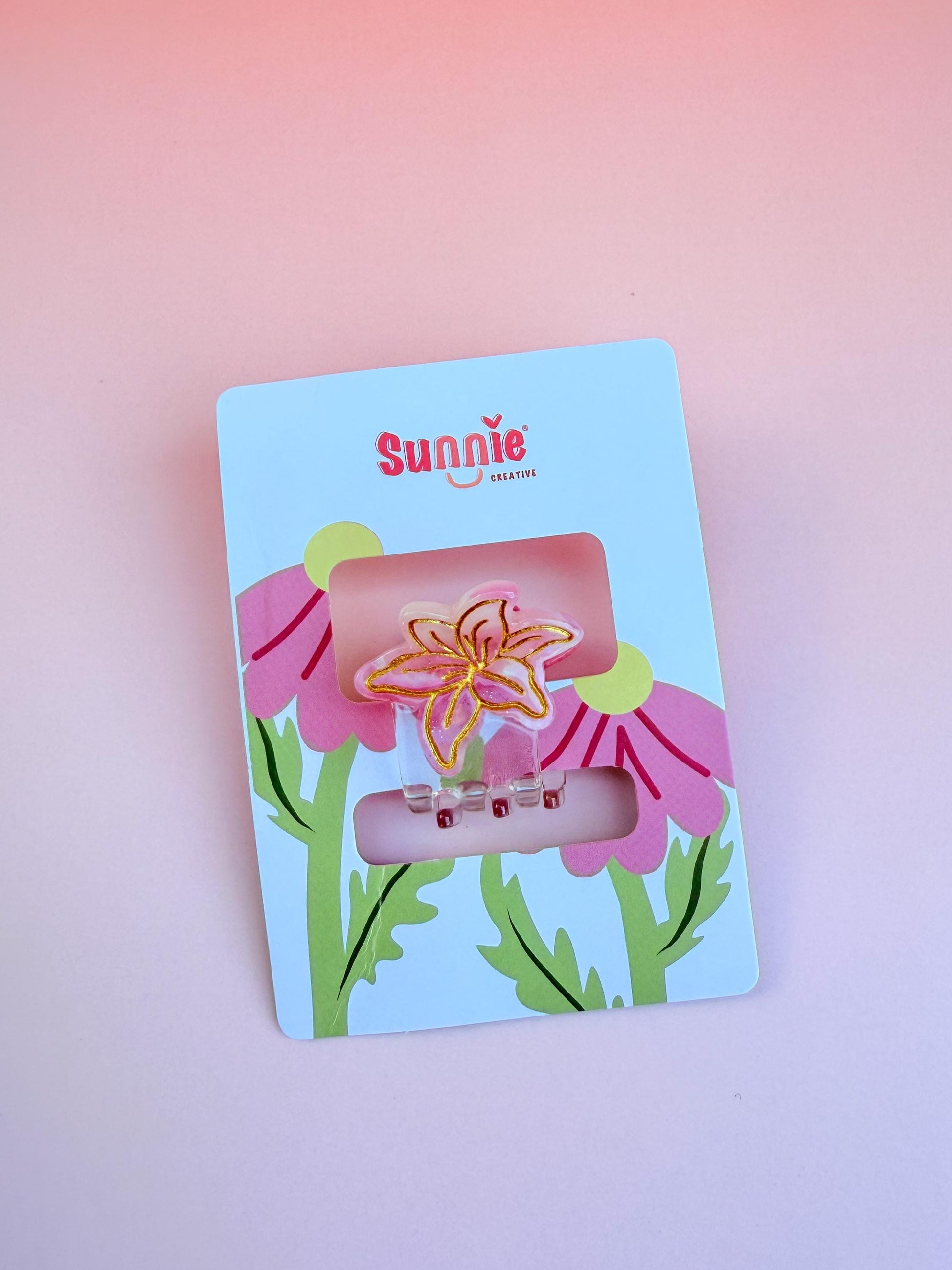Mini Lily Flower Claw Clip//Cute Floral Hair Accessory for Women//Stylish Floral Gift//Trendy Hair Claw//Gift for Fashion Lover