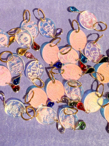 Zodiac Cat Earrings//Zodiac Sign//Lightweight Jewelry Gift for Cat Lovers//Unique Handmade Accessories//Cat Art