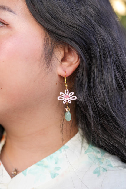 Lucky Jade Knott Earrings: Acrylic Lunar New Year Statement Jewelry